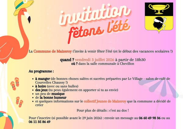 Invitation « fêtons l’été »